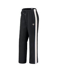 Wear by Erin Andrews Women's Black New Orleans Saints Color Block Straight Leg Pants