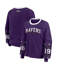 Wear by Erin Andrews Women's Purple Baltimore Ravens Sport Long-Sleeve T-Shirt