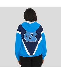 Wear by Erin Andrews Women'sBlue/Navy North Carolina Tar Heels Color Block Full-Zip Hoodie Windbreaker Jacket