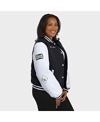 Wear by Erin Andrews Women'sBlack Oregon Ducks Varsity Puffer Jacket