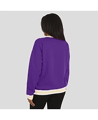 Wear by Erin Andrews Women'sPurple Lsu Tigers Seal Sweatshirt