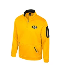 Colosseum Men's Gold Missouri Tigers Mainframe Quarter-Zip Fleece Jacket