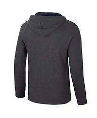 Colosseum Men's Charcoal Penn State Nittany Lions Dujour Ralgan Long Sleeve Henley Hoodie T-Shirt
