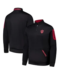 Colosseum Men's Black Indiana Hoosiers Mainframe Quarter-Zip Fleece Jacket