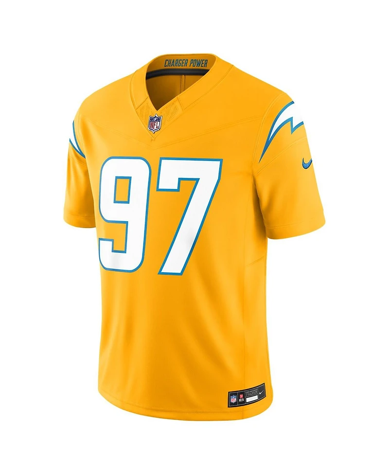Nike Men's Joey Bosa Gold Los Angeles Chargers Alternate Charger Power Vapor F.u.s.e. Limited Jersey