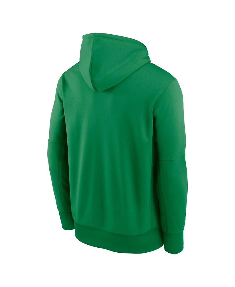 Nike Men's Green Oregon Ducks Team Stacked Performance Pullover Hoodie