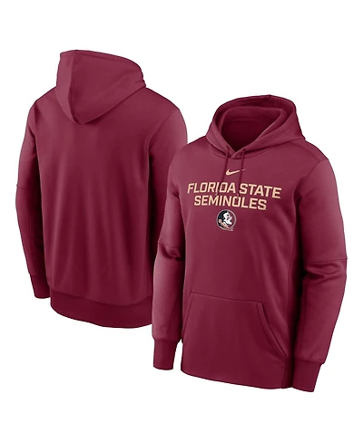Nike Men's Garnet Florida State Seminoles Team Stacked Performance Pullover Hoodie