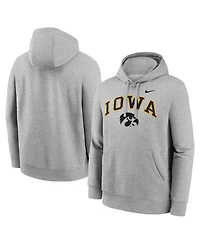 Nike Men's Gray Iowa Hawkeyes Club Fleece Arch Pullover Hoodie