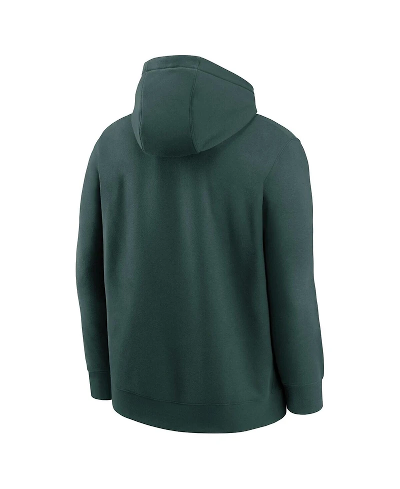 Nike Men's Green Michigan State Spartans Club Fleece Arch Pullover Hoodie
