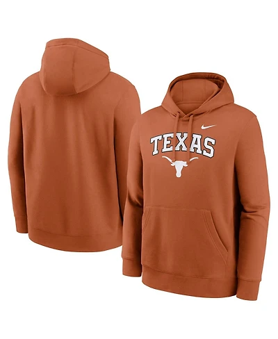 Nike Men's Texas Orange Longhorns Club Fleece Arch Pullover Hoodie
