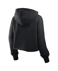 Fanatics Women's Black Pittsburgh Steelers Oversized Hometown Heritage Cropped Hoodie