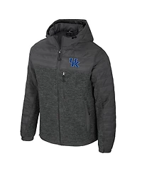 Colosseum Men's Charcoal Kentucky Wildcats Nightman Full-Zip Hoodie Puffer Jacket