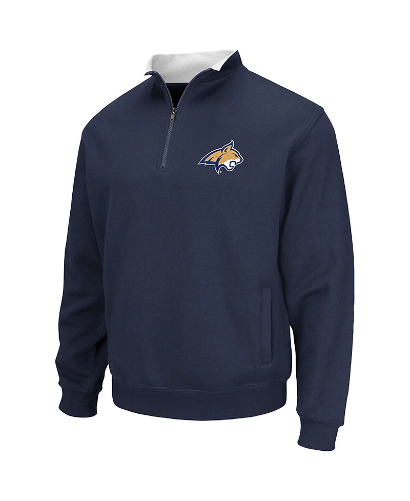 Colosseum Men's Navy Montana State Bobcats Tortugas Quarter-Zip Pullover Sweatshirt