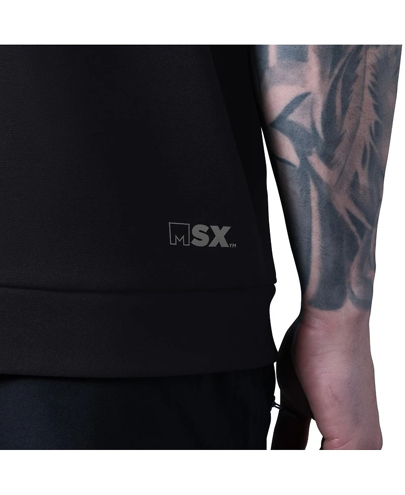 Msx by Michael Strahan Men's Black Las Vegas Raiders Tri-Blend Rebound Sleeveless Hoodie