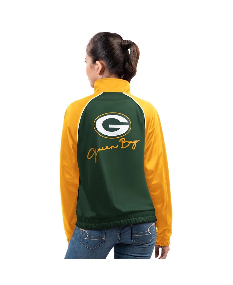 G-iii 4Her by Carl Banks Women's Green Green Bay Packers Replay Full-Zip Track Jacket