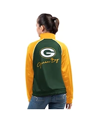 G-iii 4Her by Carl Banks Women's Green Green Bay Packers Replay Full-Zip Track Jacket