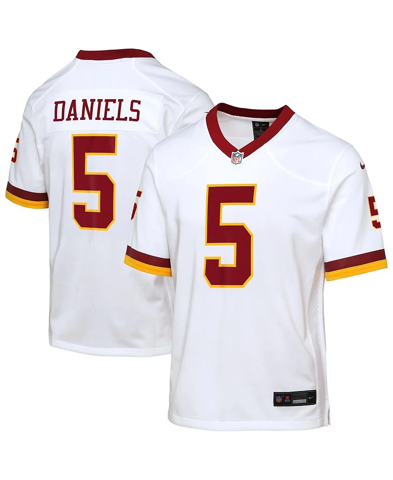 Nike Big Boys and GirlsJayden Daniels White Washington Commanders Game Super Bowl Era Jersey