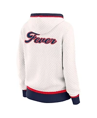 Wear by Erin Andrews Women'sCream Indiana Fever Hooded Sweater