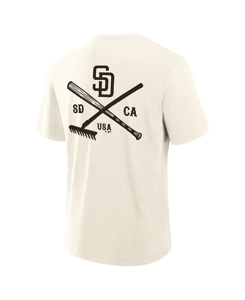 Fanatics Men's Cream San Diego Padres Nostalgia Stadium Slub T-Shirt