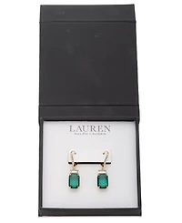 Lauren Ralph Glass Stone Drop Earrings