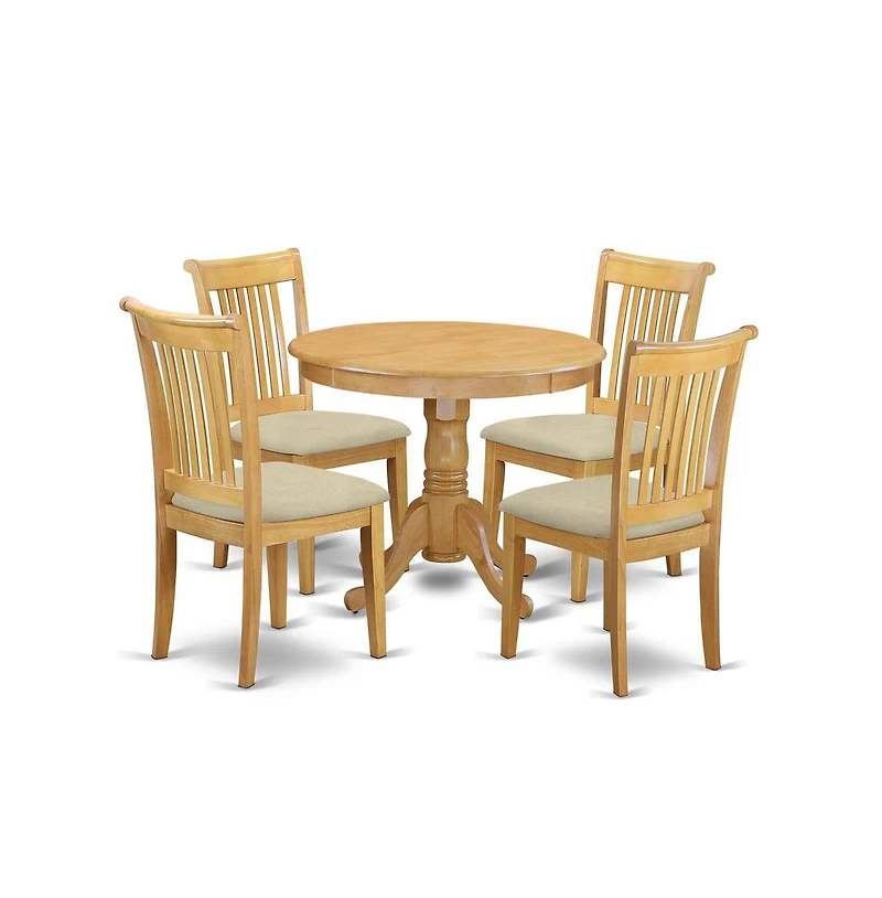 East West Furniture Dining Room Set Oak