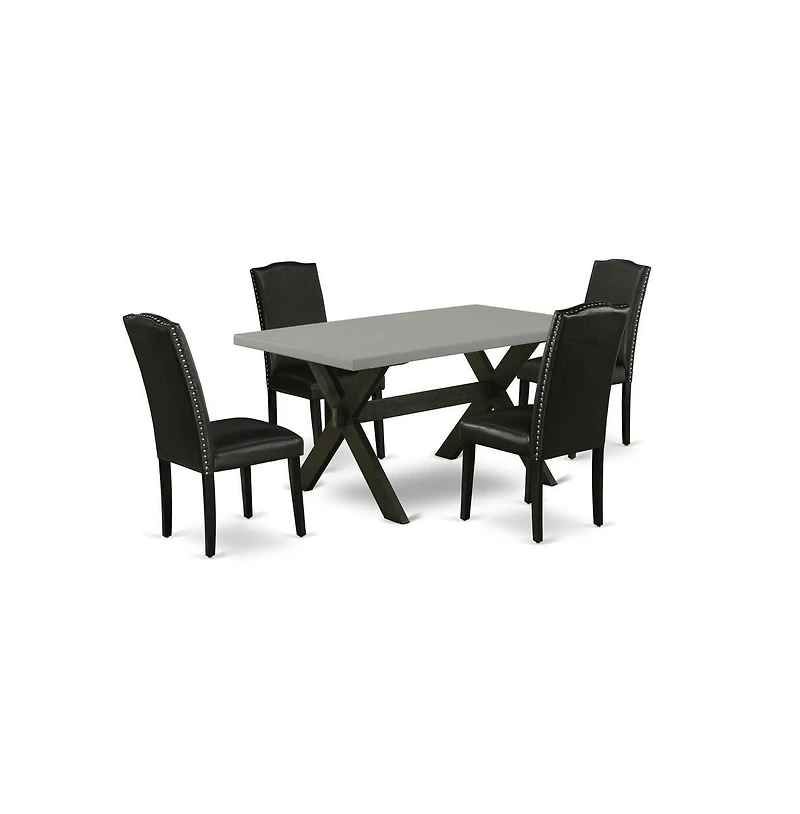 East West Furniture 5-Pc Dining Room Table Set