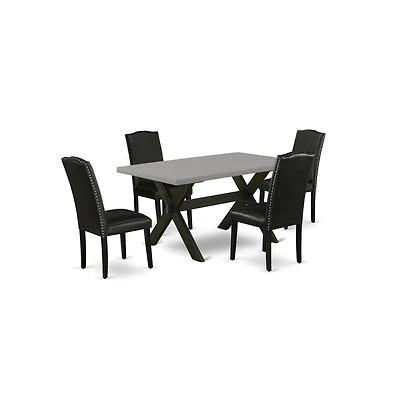 East West Furniture 5-Pc Dining Room Table Set
