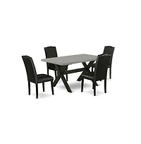 East West Furniture 5-Pc Dining Room Table Set