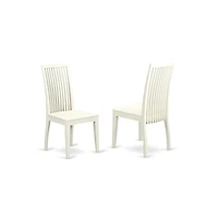 East West Furniture 3 Piece Dinette Set Contains 1 Drop Leaves Dining Room Table and 2 Black Dinning Chairs with Slatted Back - Linen White Finish