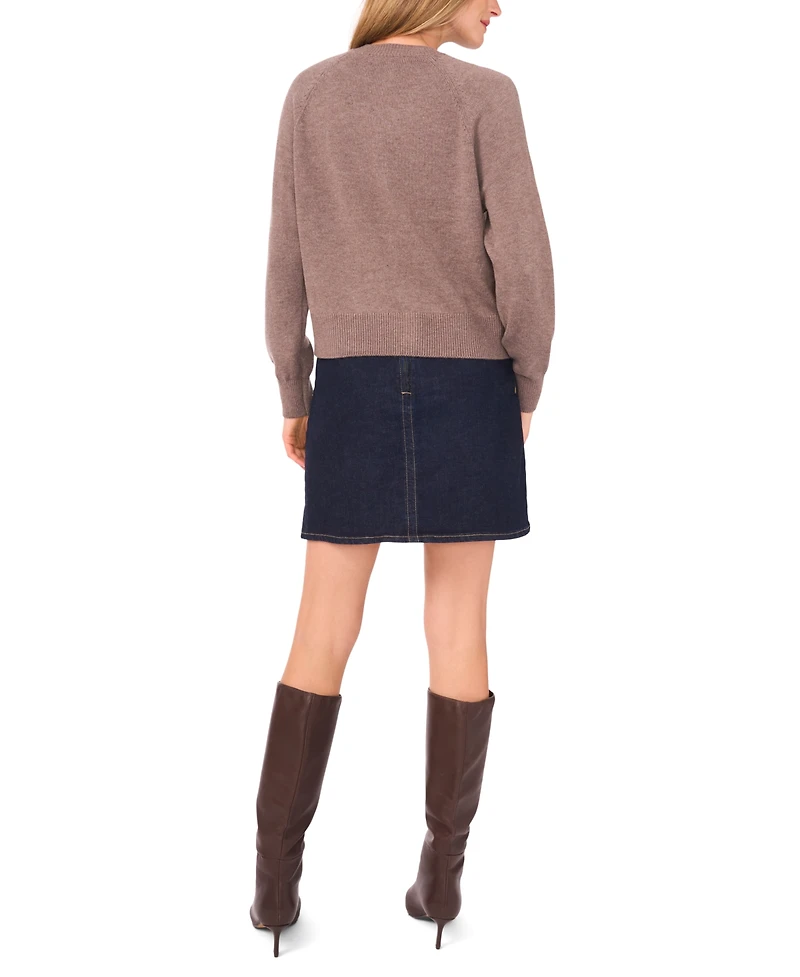 Vince Camuto Women's Raglan Crewneck Cardigan