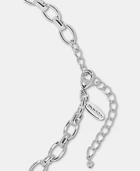 Style & Co Sculptural Disc & Imitation Pearl Statement Necklace, 18" + 3" extender, Macy's Exclusive