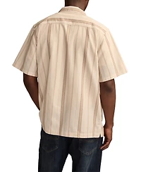 Lucky Brand Men's Textured Stripe Short Sleeve Shirt