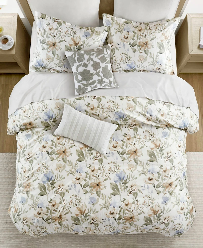 Harbor House Herbal Print 5-Pc. Duvet Cover Set, Full/Queen