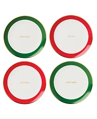 Kate Spade Evergreen Rim Accent Plates, Set of 4