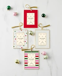 Kate Spade Be Jolly Mini Frame Ornament, stripe