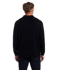 Weatherproof Vintage Men's Cotton Cashmere Long Sleeve Polo Sweater