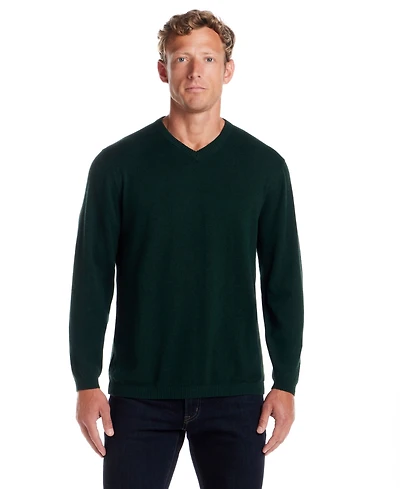 Weatherproof Vintage Men's Cotton Cashmere Holiday V-Neck Sweater