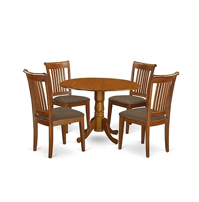 East West Furniture 5 Pc Kitchen Table set-small Kitchen Table-plus 4 dinette Chairs