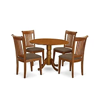 East West Furniture 5 Pc Kitchen Table set-small Kitchen Table-plus 4 dinette Chairs