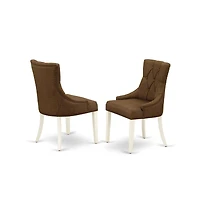 East West Furniture Dining Room Set Linen White