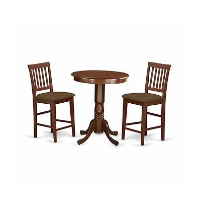 East West Furniture 3 Pc pub Table set-pub Table and 2 Dining Chairs