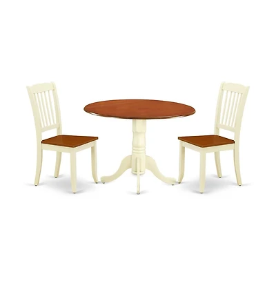 East West Furniture Dining Room Set Buttermilk & Cherry