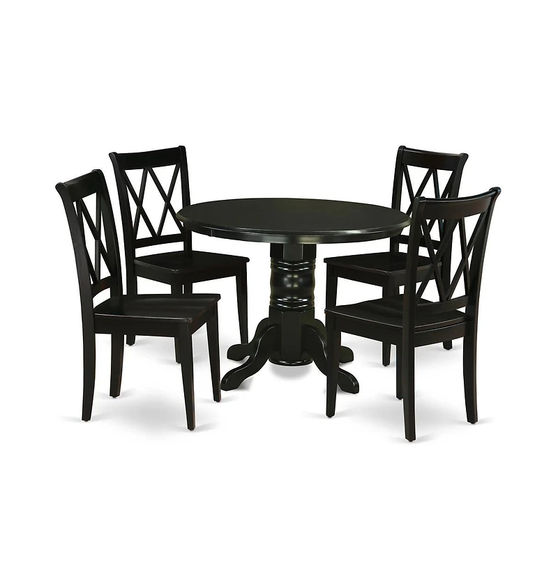 East West Furniture Dining Room Set Black
