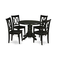 East West Furniture Dining Room Set Black