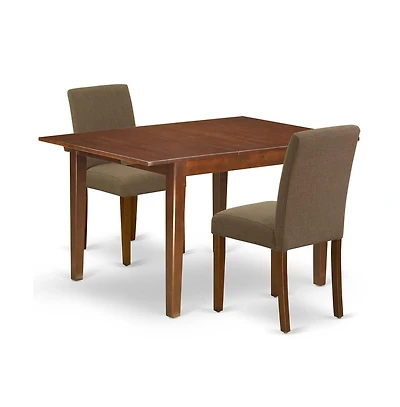 East West Furniture Dining Room Set Mahogany