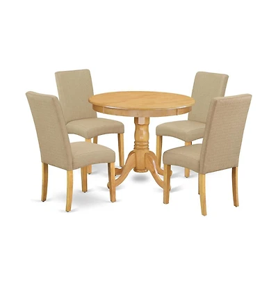 East West Furniture Dining Room Set Oak