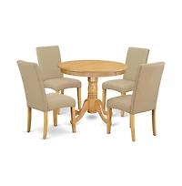 East West Furniture Dining Room Set Oak