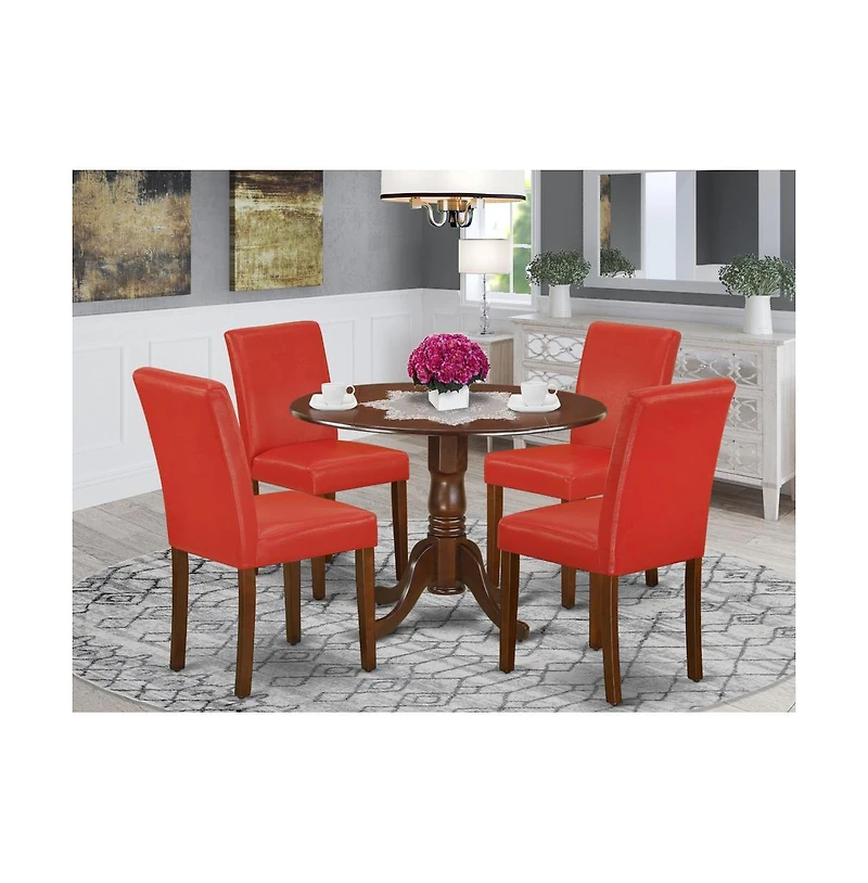 East West Furniture Dining Room Set Mahogany