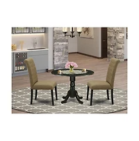 East West Furniture Dining Room Set Black