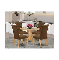 East West Furniture Dining Room Set Oak